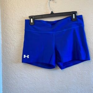 Under Armour electric blue compression shorts!